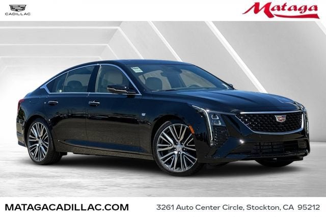 2026 Cadillac CT5 Premium Luxury in Black Raven — front three-quarter view