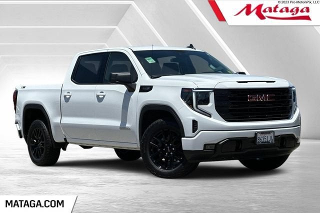 2026 GMC Sierra 1500 Elevation in Summit White — front three-quarter view