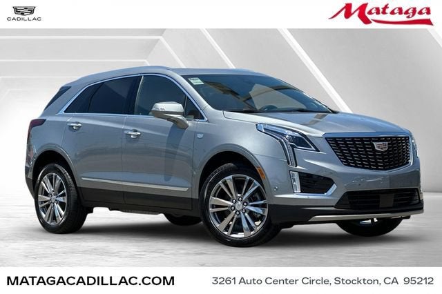 2026 Cadillac XT5 Premium Luxury in Argent Silver Metallic — front three-quarter view