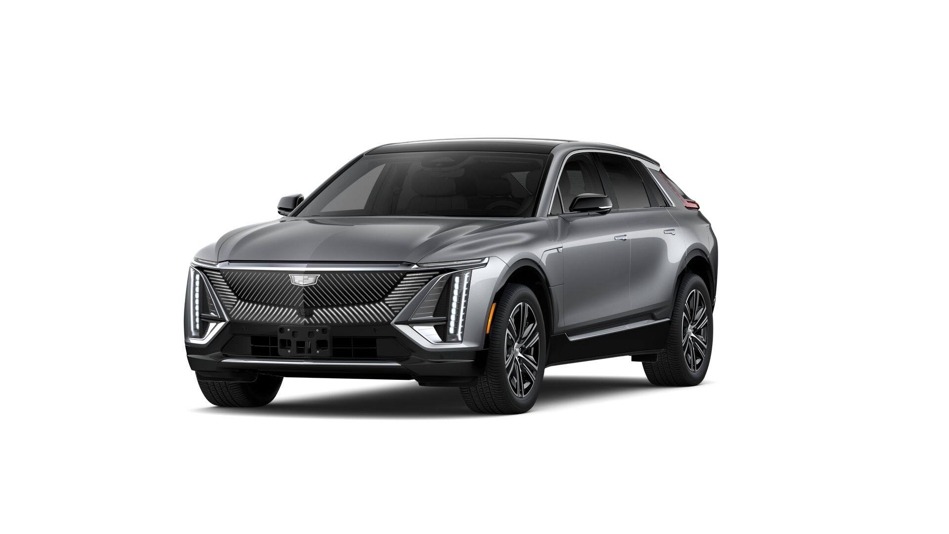 2026 Cadillac LYRIQ Premium Luxury in Argent Silver Metallic — front three-quarter view