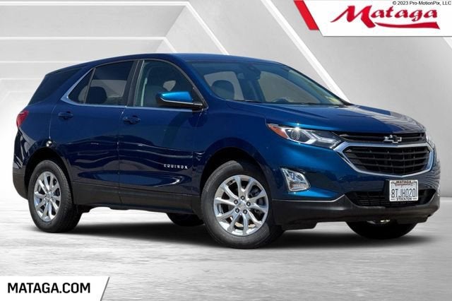 2021 Chevrolet Equinox LT in Pacific Blue Metallic — front three-quarter view